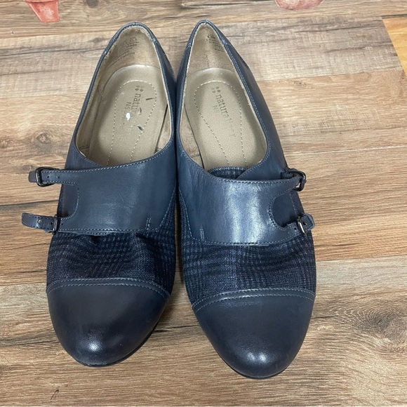Natrualizer No 5 women’s navy leather loafers monk strap size 8.5 academia - Picture 7 of 7
